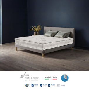"Marylin" H27 cm 180x200 2 guanciali Memory OMAGGIO sfoderabile a molle insacchettate indipendenti, schiuma poliuretanica e Memory Foam
