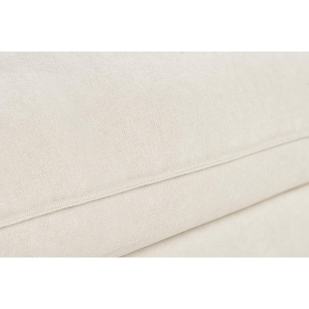 Canapé convertible 3 places en tissu effet velours beige avec matelas 12 cm ARMAND