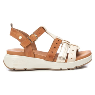 Sandalia de piel camel