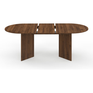 Table à manger extensible Gabin 160-200cm effet noyer