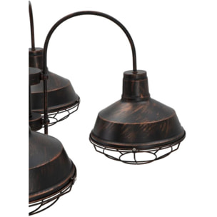 LAMPADARIO BRONKS 4 LUCI OFFICINE55 NERO