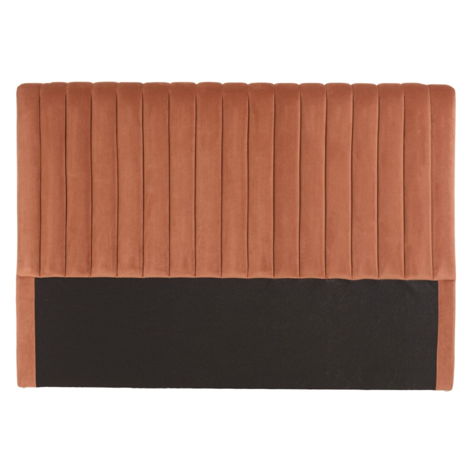 ARTHUR - Tête de lit rembourrée pour lits 140/160cm velours orange
