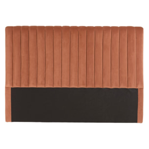 ARTHUR - Tête de lit rembourrée pour lits 140/160cm velours orange