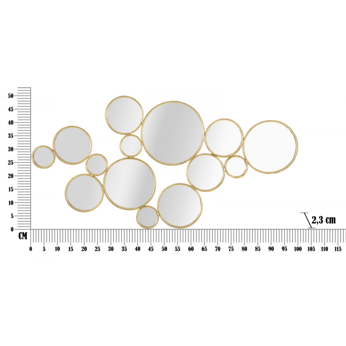 PANNELLO DA MURO MIRRORS CM 100X2,3X51,5
