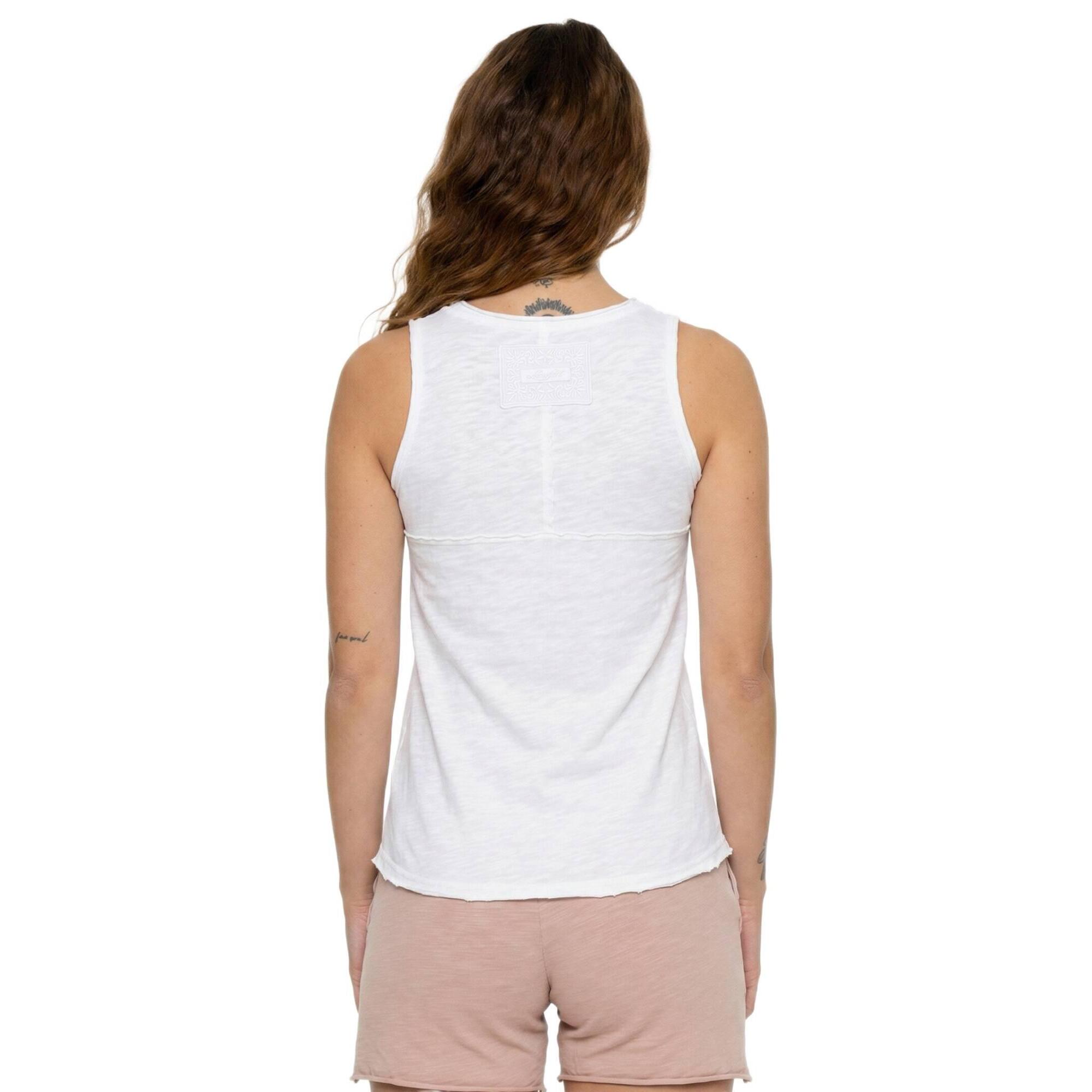 Camiseta sin mangas estilo safari urbano para mujer