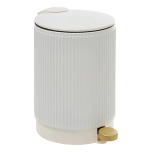 Poubelle Solis ronde 2,7L blanc