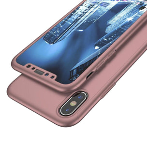 Carcasa full cover y cristal templado para iPhone X