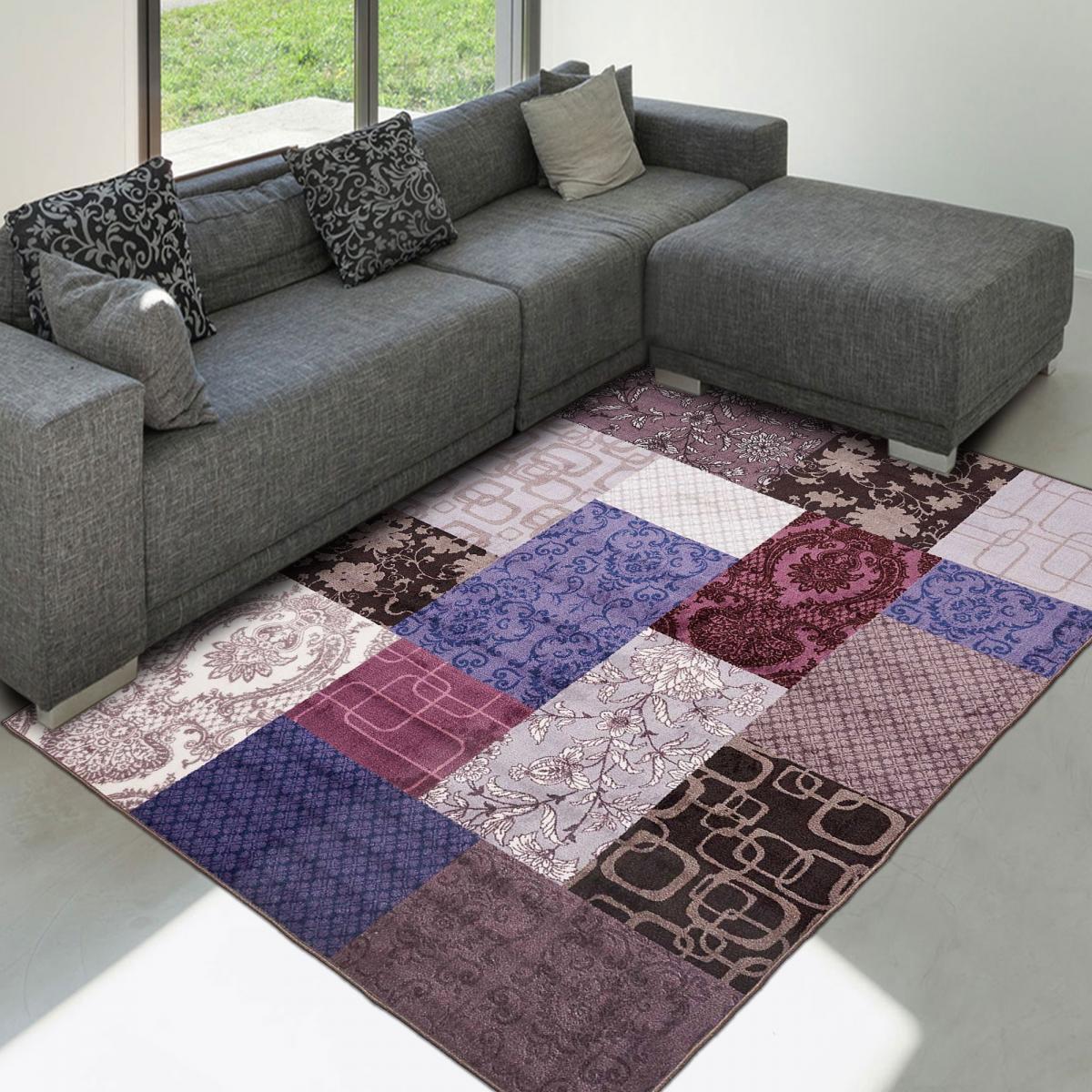 Petit tapis d'entrée motif ethnique patchwork