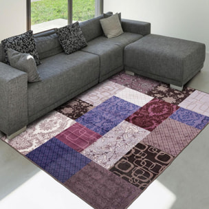 Petit tapis d'entrée motif ethnique patchwork