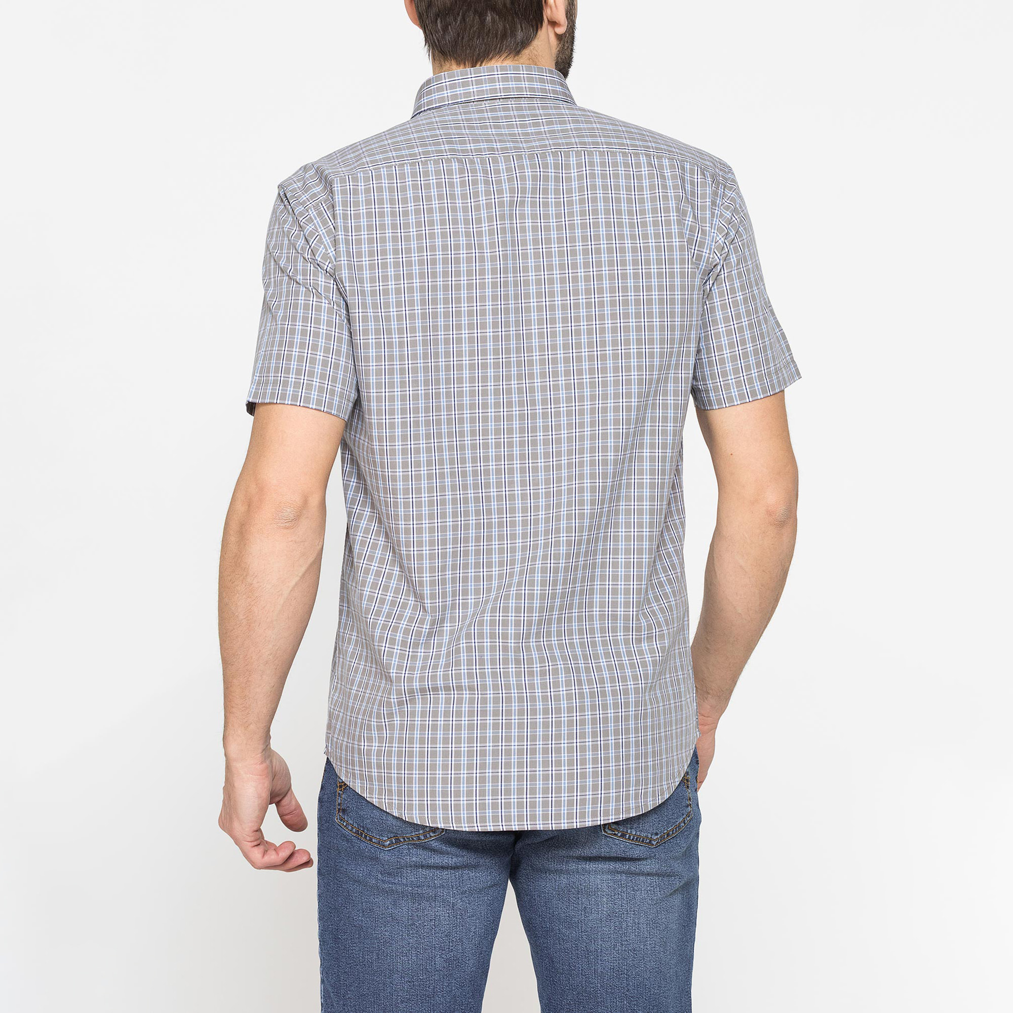 CAMICIA A MANICA CORTA IN COTONE CON FANTASIA