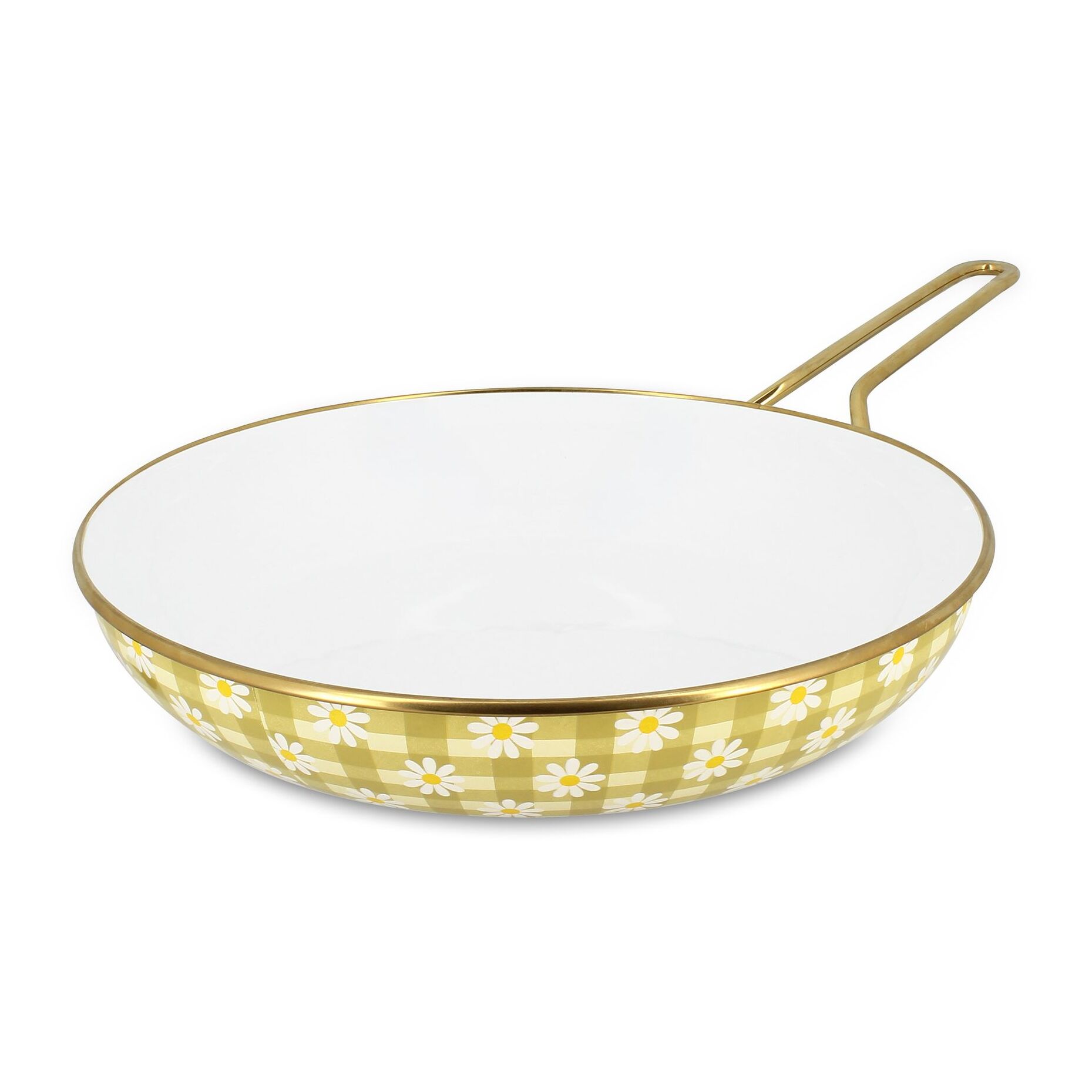 Poêle 28cm en acier émaillé avec motif margherite - tous feux DAISY