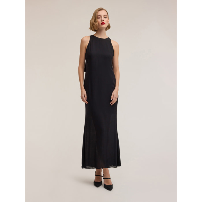 Motivi - Vestido largo con cut-out posterior - Negro