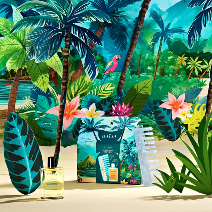 Moana - Coffret Huile Cheveux 30ml + Peigne Démêlant