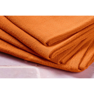 Serviette de table - 6 pièces - Lin et coton orange
