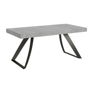 Tavolo allungabile 90x200/304 cm Proxy cemento telaio Antracite