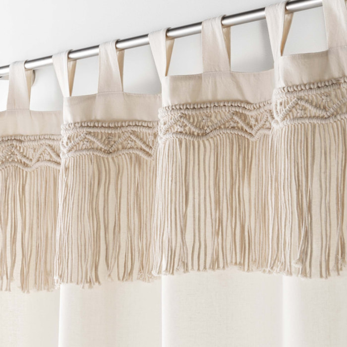 Rideau à passants en macramé - Naturel