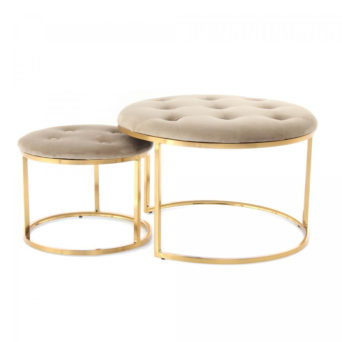 Tabouret semi artisanal Lot de 2 CIKI