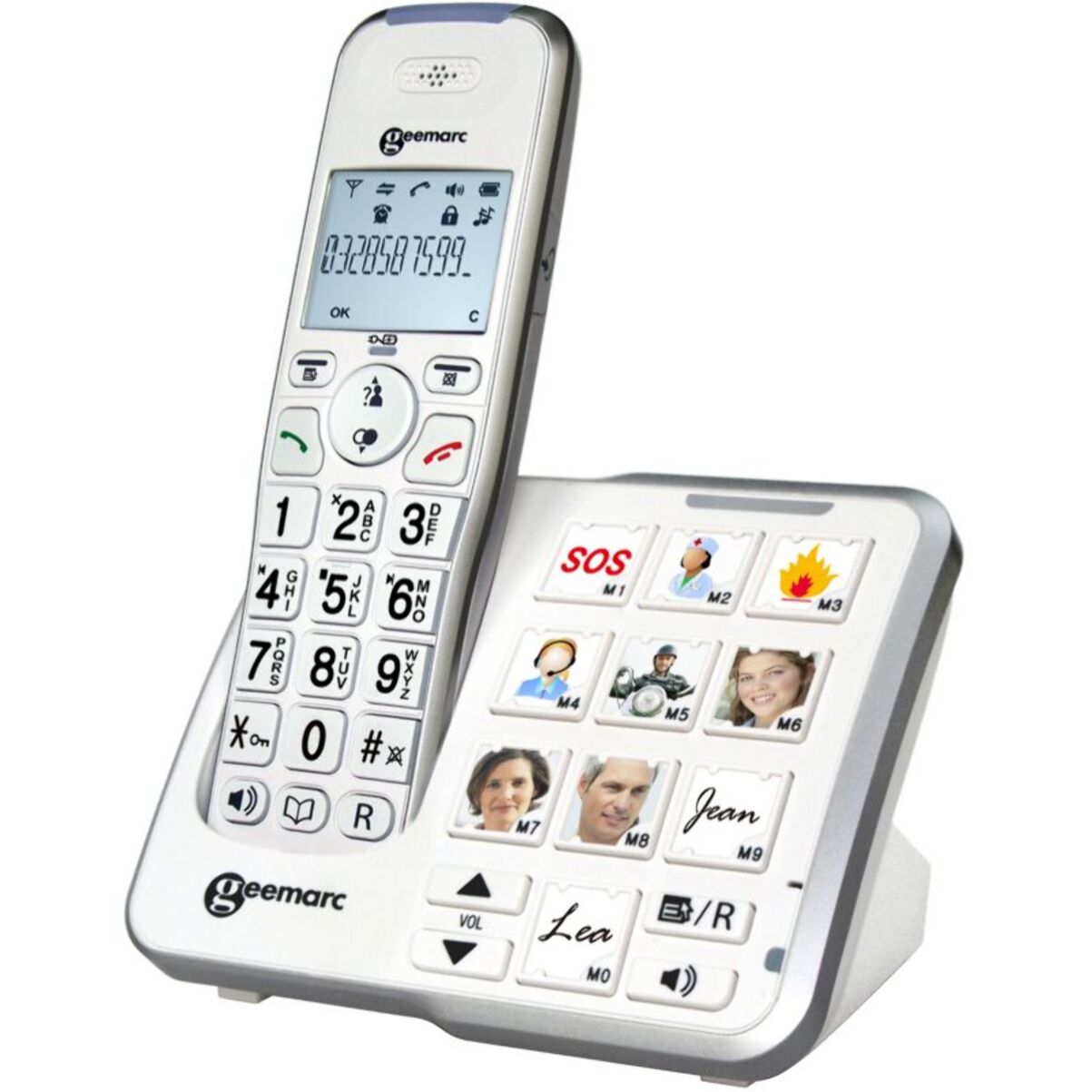 Téléphone sans fil GEEMARC Amplidect 295 Photo Blanc