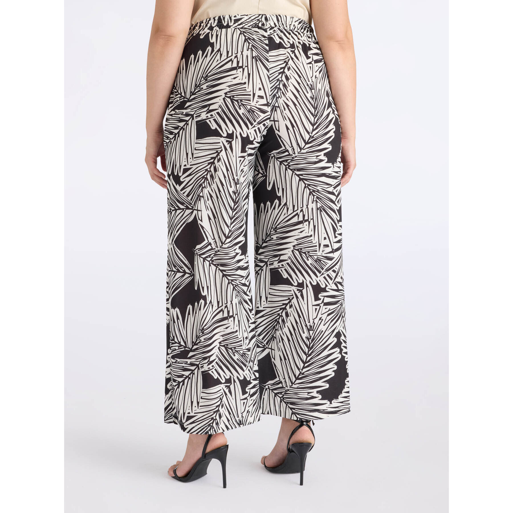 Fiorella Rubino - Pantalones estampados de pierna ancha - Negro