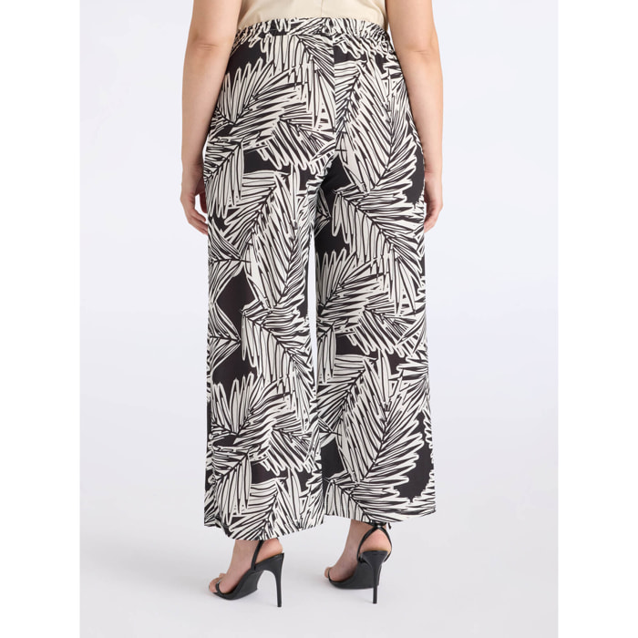 Fiorella Rubino - Pantalones estampados de pierna ancha - Negro