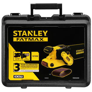 Ponceuse à Bande 1010 W Vitesse 390 m/min, Plateau 533 x 76 mm, Filaire et Compacte STANLEY Fatmax FMEW204K-QS - Livrée en Mallette avec 1 Abrasif