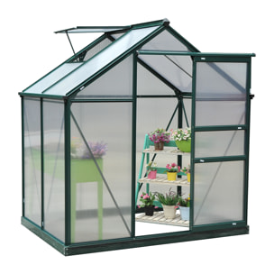 Serre de jardin polycarbonate alu. vert