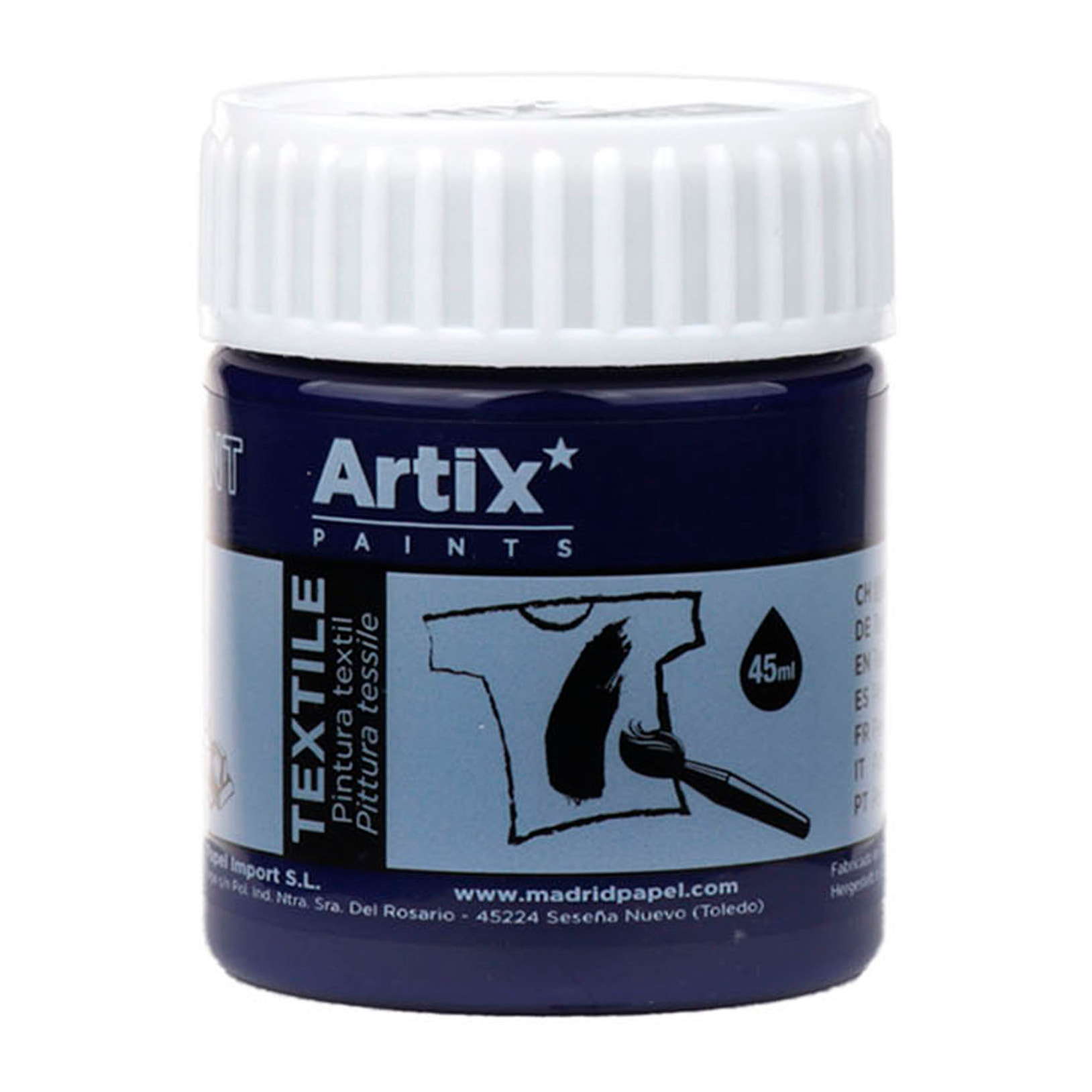 Pack 6 Uds. PINTURA TEXTIL AZUL ULTRAMAR 45 ml