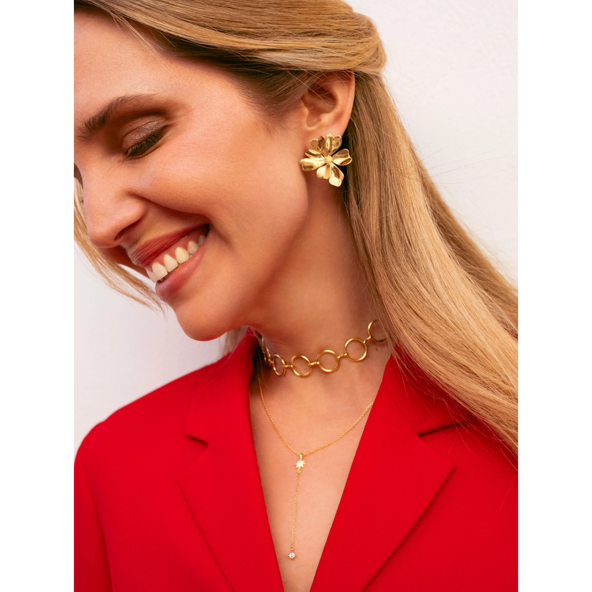 Orecchino Flower Spring Placcato Oro