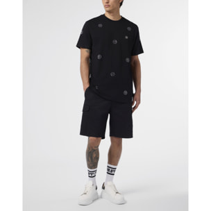 PHILIPP PLEIN Round Neck T-Shirt Monogram Stones Monogram