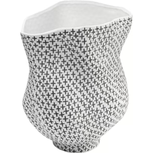 Vase anémone 35cm noir et blanc Kare Design