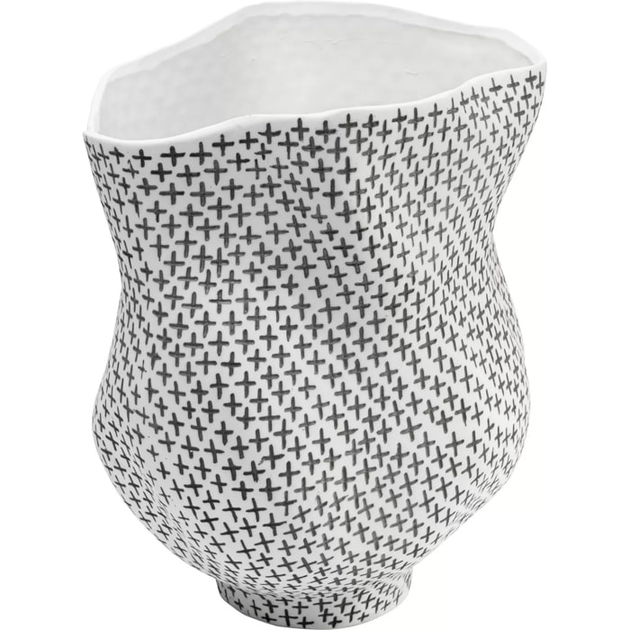 Vase anémone 35cm noir et blanc Kare Design