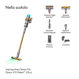 Aspirapolvere senza filo Dyson V15 Detectᵀᴹ Absolute (Gold)