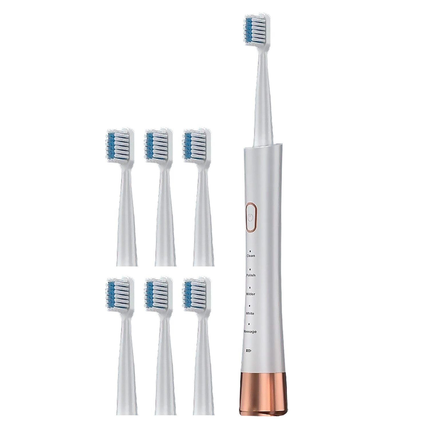 Cepillo de dientes eléctrico sónico 31.000rpm. 5 modos. Cuerpo impermeable IPX8. Con 6 cabezales de recambio.