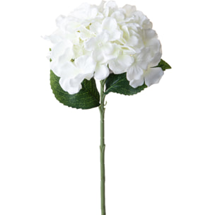 Ortensia Sing. 45 Cm - Pezzi 12 - 15X45X15cm - Colore: Bianco - Bianchi Dino - Fiori Artificiali