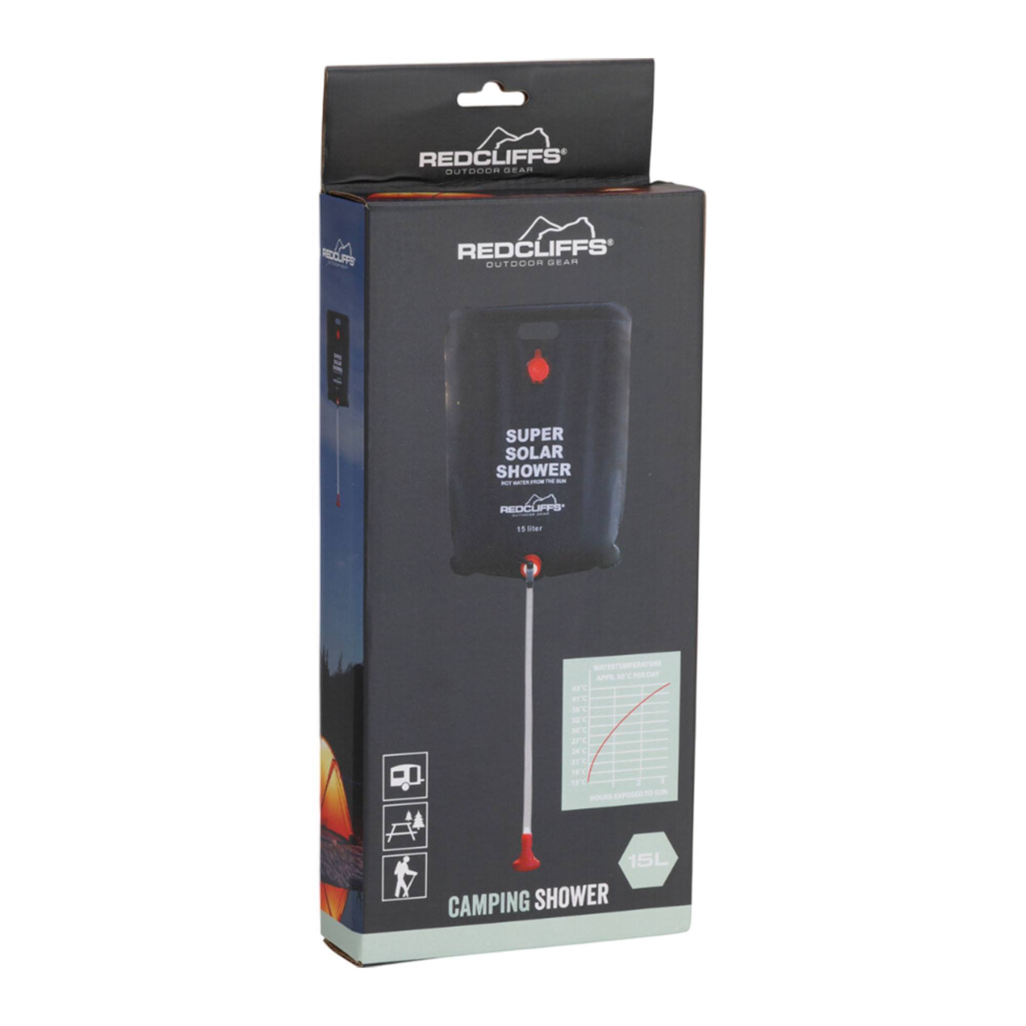 Well Home Bolsa de Ducha de Camping con Rociador de 15 Litros en color Negro