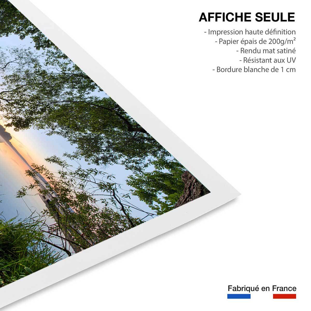 Affiche bord de lac Affiche seule