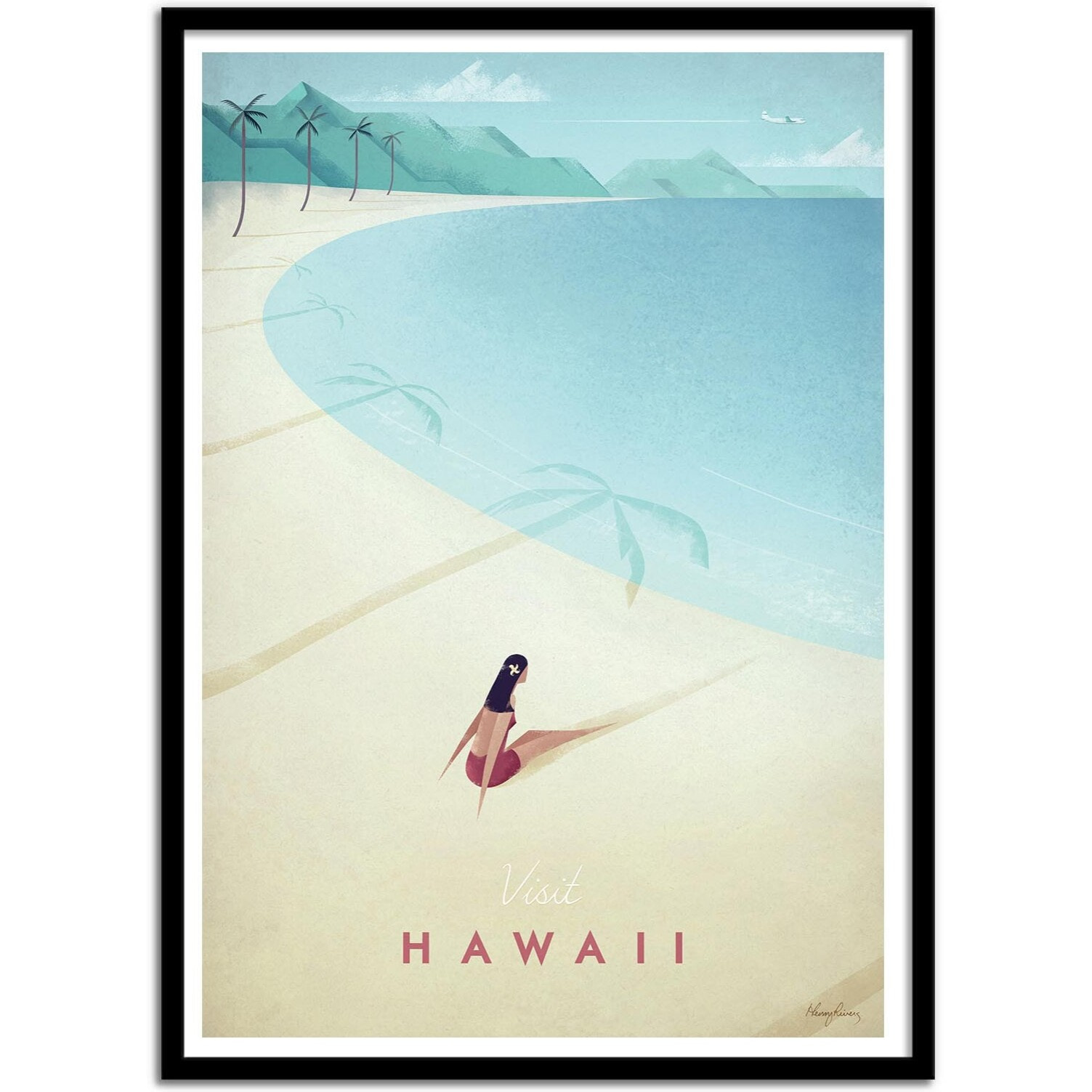 Affiche - Visit Hawaii - Henry Rivers