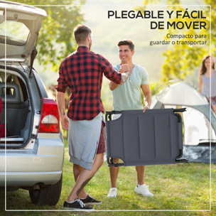 Tumbona Plegable Tumbona de Jardín con Toldo Ajustable Respaldo Regulable en 4 Niveles y Reposacabezas para Terraza Piscina 70x200x45 cm Gris