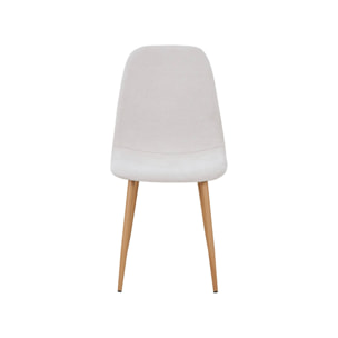 Chaise décor bois et tissu (lot de 2) VERA