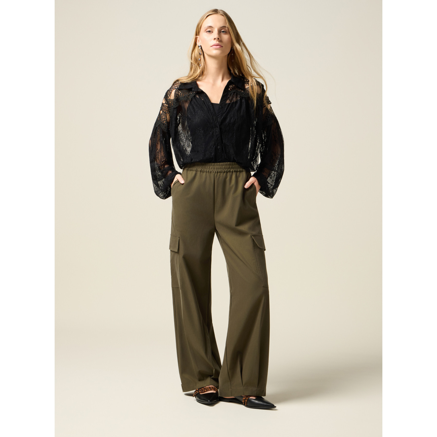 Oltre - Pantalones cargo - Verde