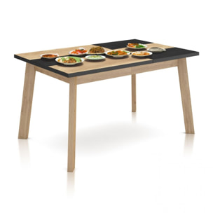 Mesa de comedor Naira 140 Roble Negro Roble