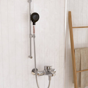 Pommeau de douche à billes noir 5 fonctions