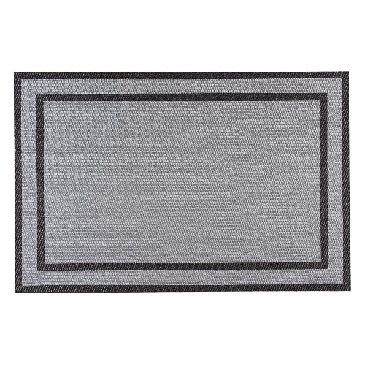 Alfombra de vinilo tejido LEBLON Doble Marco Gris