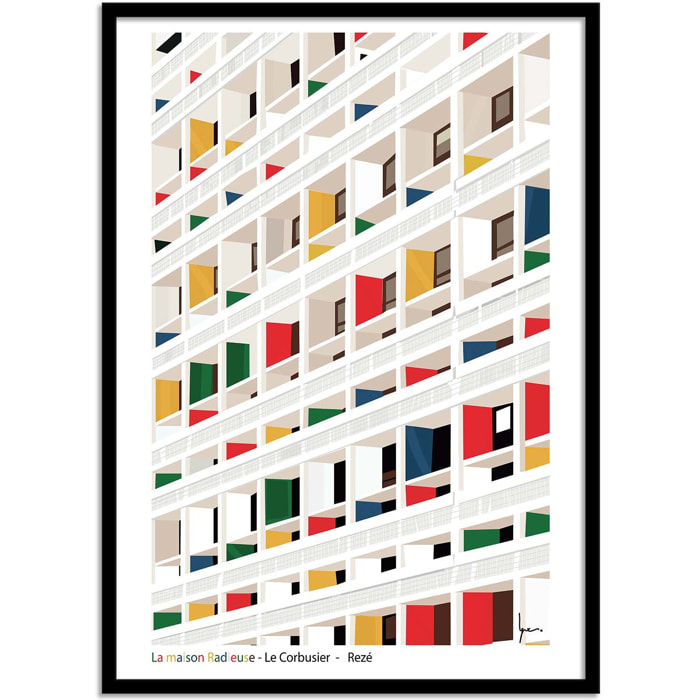 Affiche - La cité radieuse - LPX Illustration