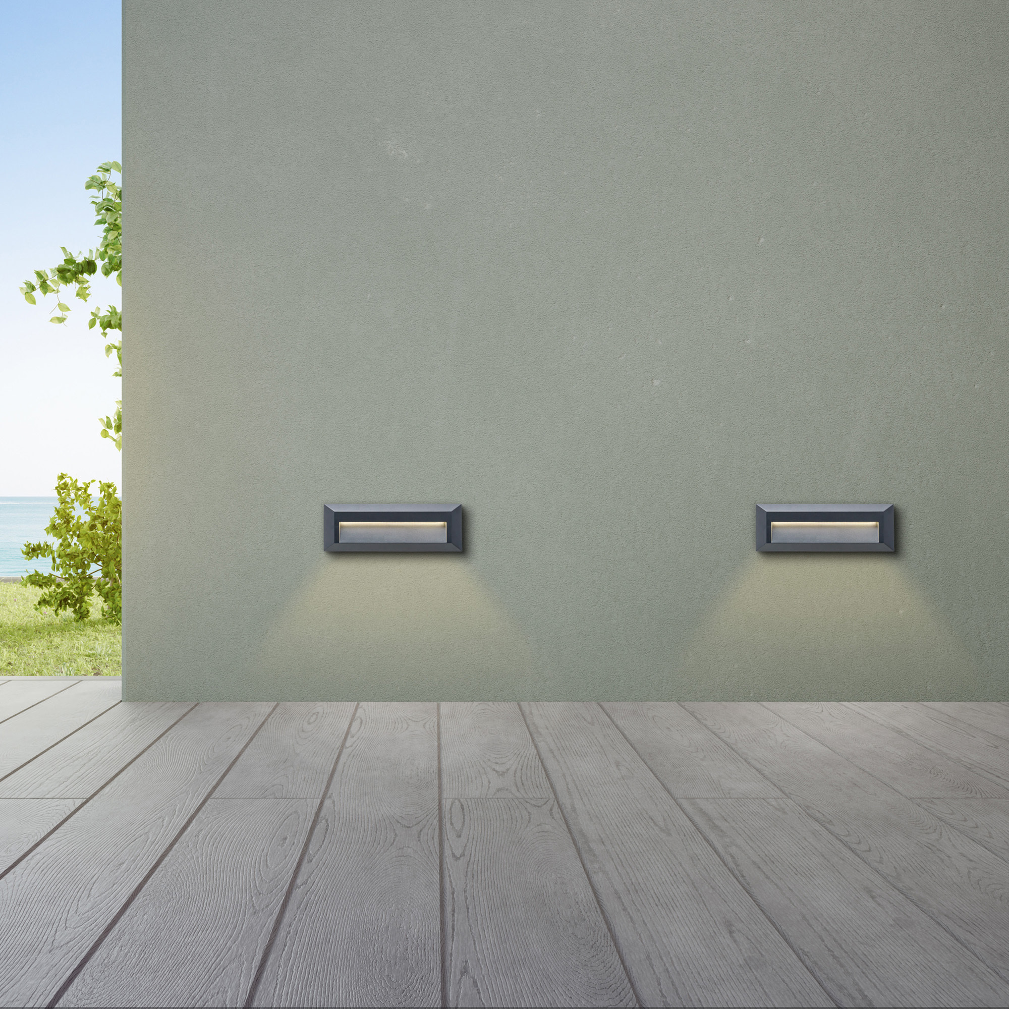 Forlight APLIQUE IP65 SIRAM LED 2.5 BLANCO CÁLIDO - 3000K ON-OFF GRIS URBANO 290