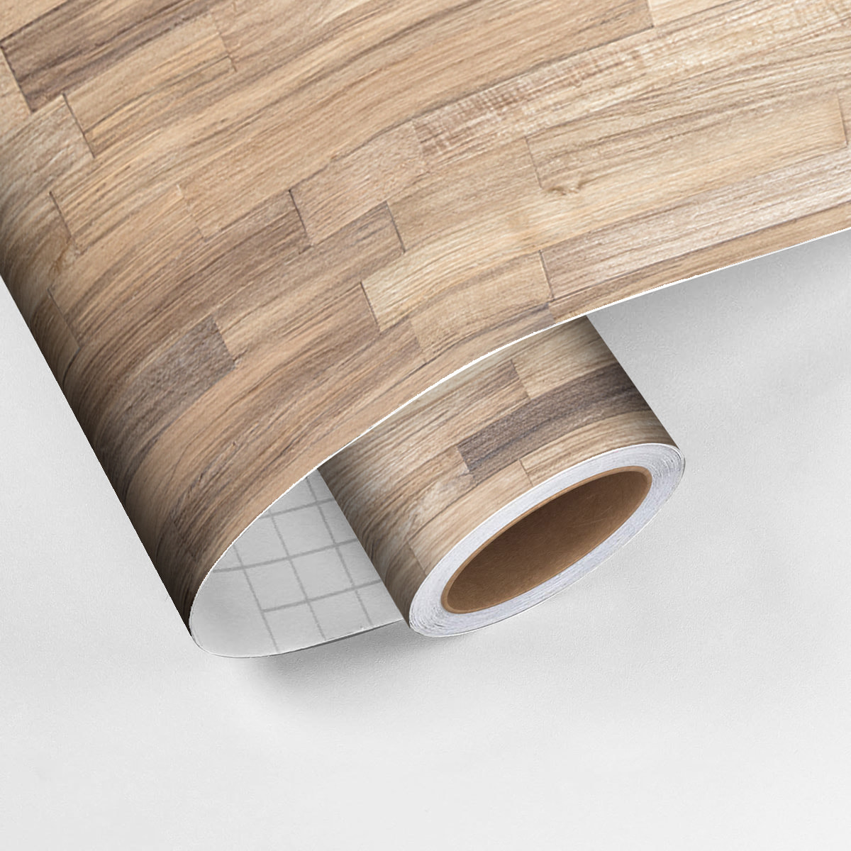 Revêtement sticker sol - PARQUET PETITS BOIS - Rouleau adhésif Protection Anti-dérapant