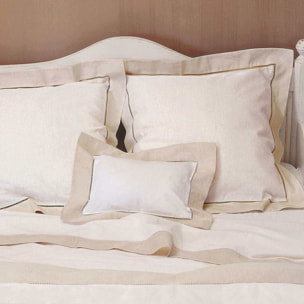 Housse de couette bicolore en lin métis, Made in France, PARIS , Naturel