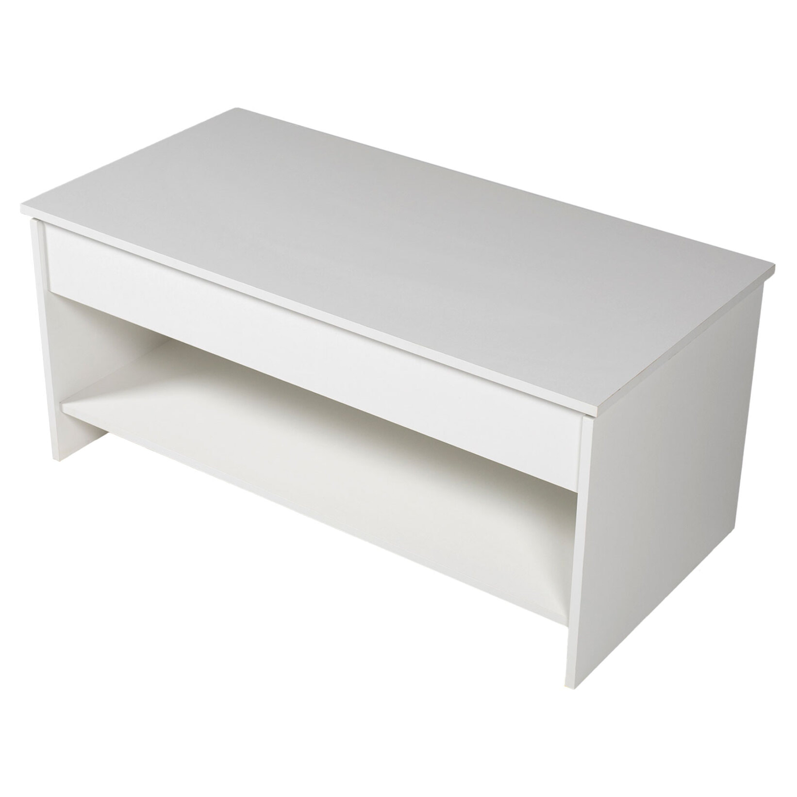 Table basse avec plateau relevable blanche HEDDA