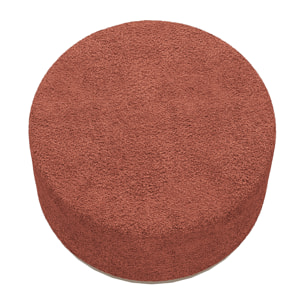 Grand pouf rond ottoman en bouclette