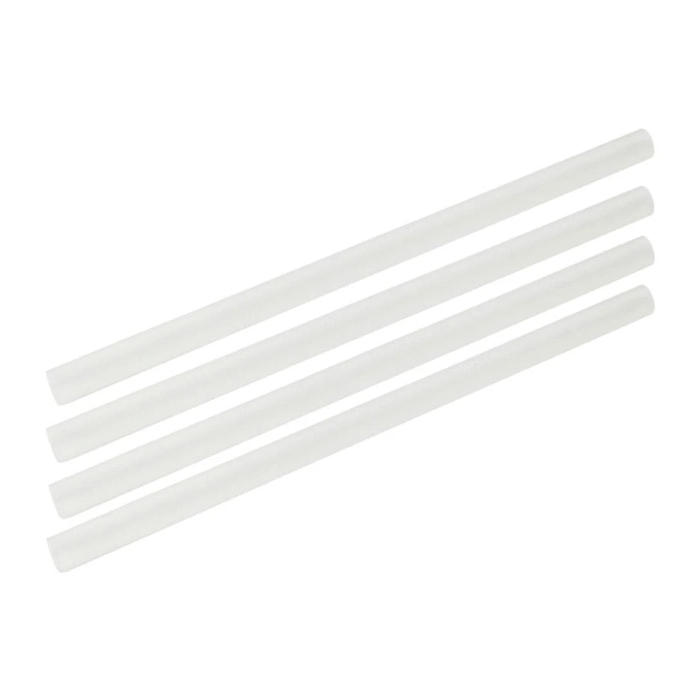 Lot de 8 pailles transparentes et réemployables en plastique 20 cm Fackelmann Bar Concept